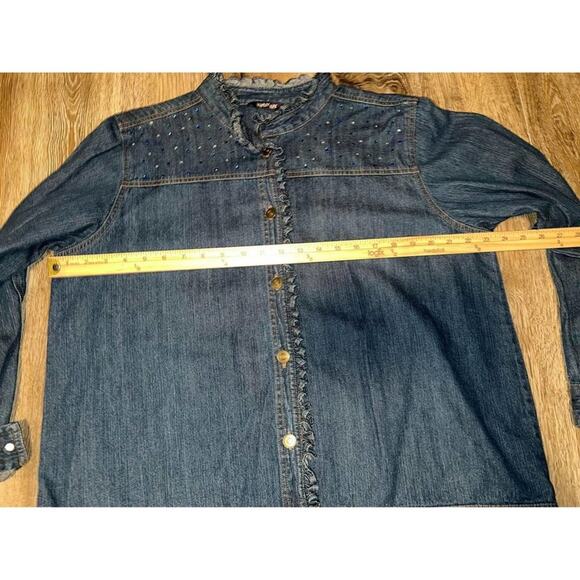 Krazy kat women's blue jean jacket - Picture 5 of 6